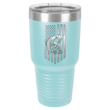 Rustic Us Flag Design Tumbler